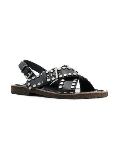 prada sandals 2024|prada studded pony skin sandals.